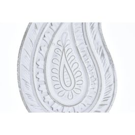 DKD Home Decor Set de 4 Piezas Decoración Árabe Blanca en MDF, con Detalle Pasley, Medidas 27 x 13 x 6 cm