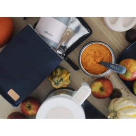 Beaba Portamerienda Isotérmico Azul Marino/Rayas