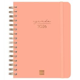 Finocam E10-155x212 mm Agenda Espiral Alma 1 Día/Página Tapa Dura Coral 2026 DIN A5 con Goma y Adhesivos Precio: 12.89000053. SKU: B14GW63Q69