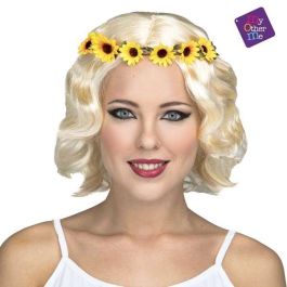 My Other Me Peluca Hippie Corta Rubia 120 g para Disfraz Fiesta Carnaval Temático Años 60 - Edad Mínima +3 Años
