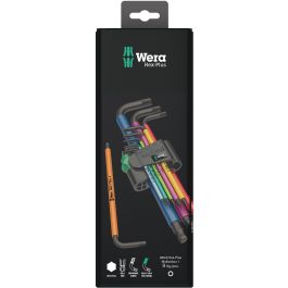 Wera 950/9 Hex-Plus Multicol 1 SB - Juego de llaves angulares Hex-Plus
