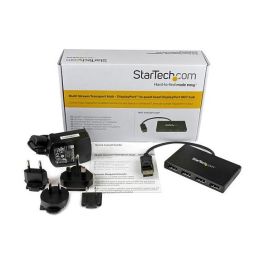 StarTech MST HUB - Adaptador de 4 Puertos DisplayPort 1.2, 4x DisplayPort 1080p, Windows, Negro
