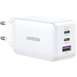 UGREEN Nexode Cargador Rápido GaN 140W USB-A + 2xUSB-C con Cable USB-C Blanco para Dispositivos Universales