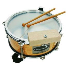 Reig Tambor Palillero Metalizado de Plástico 25 cm Diámetro con Sonido para Niños +3 Años