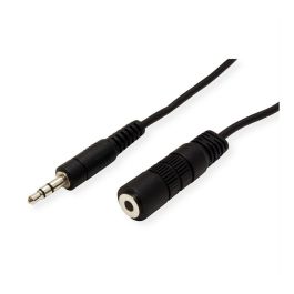 ROLINE 11.09.4353 Cable 3.5mm Macho a Hembra, 3 metros, Negro