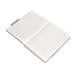 Antartik Cuaderno A5 Tapa Dura Hojas Cuadriculadas Morado y Amarillo 100 Hojas 80gr FSC