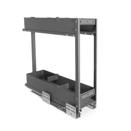 HERRAJES ALK Botellero Extraible Bacán M150/M300 Acabado Antracita con 2 Bandejas Modulo 200