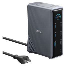 Anker A83B63A1 Docking Station 14-en-1 160W, 2x USB-C 100W, 2x USB-C 10Gbps, 2x HDMI, Ethernet, USB-A, Negro Precio: 243.99262558. SKU: B1AGYGMN8K