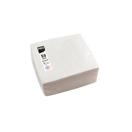 Pronappe Servilleta Celulosa Micro-Grofada 20x20 cm 2 Capas Blanco 50 Unidades