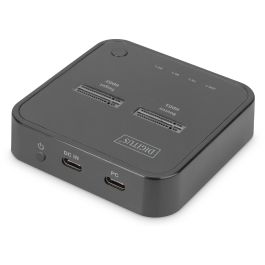 Digitus Estación Acoplamiento Dual M.2 NVMe SSD USB-C 3.2 Gen 2 Negro con Lector SD Tarjetas 10 Gbit/s