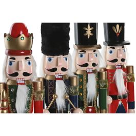 DKD Home Decor Figura Navidad Tradicional Multicolor Madera 60 cm Alto 4 Unidades Surtidas
