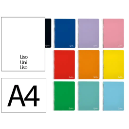 Liderpapel Cuaderno Espiral A4 Witty Tapa Dura 80 Hojas 90gr Liso Colores Surtidos Precio: 20.50000029. SKU: B17YRMKYMG