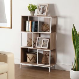 Estantería 3 baldas 113 cm Versa - Madera MDF y Metal - 30x70x113 cm (2 Unidades) Estantería 3 baldas 113 cm Versa - Madera MDF y Metal - 30x70x113 cm (2 Unidades)