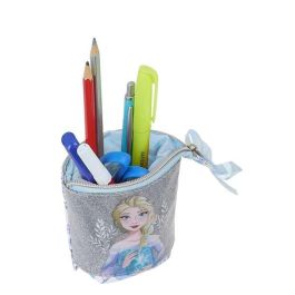 Estuche Escolar Frozen Memories Azul Blanco 8 x 19 x 6 cm