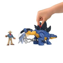 FISHER - PRICE IMAGINEXT - Jurassic World - Stegosaurus And Character - Figura de acción de 1.ª edad - 3 años y más