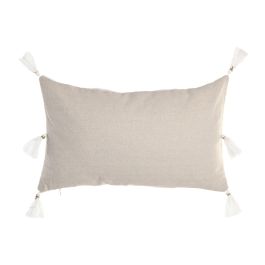DKD Home Decor Cushions 2c25 Cojín Boho Crudo Natural Algodón 50 x 30 cm con Cremallera (2 Unidades)