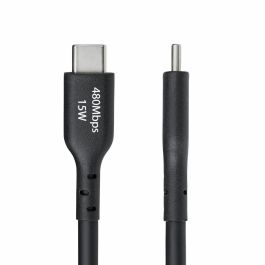 Cable USB A a USB-C Startech USB2AC4MBKE Negro