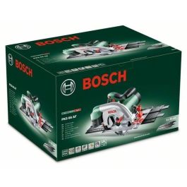 Bosch PKS66AF Sierra circular eléctrica 1600W, 5000 rpm, con riel guía, tope paralelo y caja CleanSystem