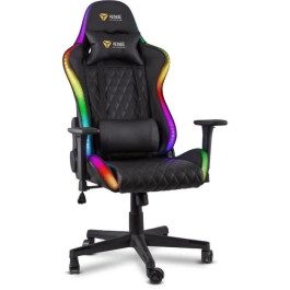 Yenkee Silla Gaming YGC 300RGB, Ergonomica, con Iluminacion RGB, Diseñada para Gamers