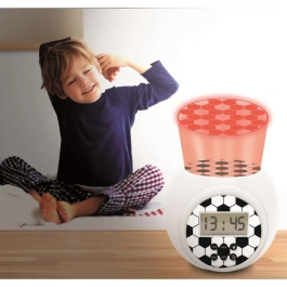 Lexibook Reloj Despertador Edición Fútbol RL977FO con Proyección de Balón