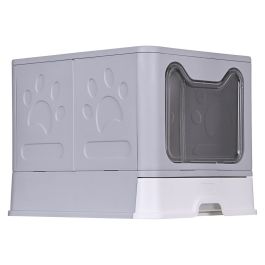 Arenero para Gatos Diamentiq Yoko Blanco Gris Plástico