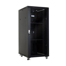 MicroConnect Armario Rack 19" 27U 600x600mm Negro RAL 9004 con Puerta de Cristal Templado y Paneles Desmontables