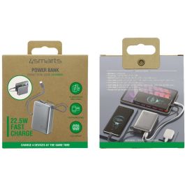 4smarts Powerbank Pocket Dual Cord 20000mAh 22.5W Gris 541626