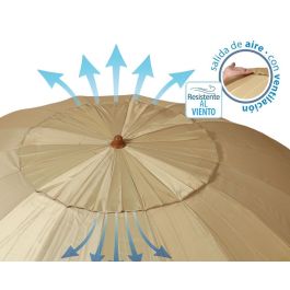 Sombrilla de playa Beige Ø 240 cm SPF50+