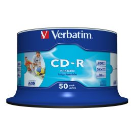 Verbatim Cd-R Azo, 700Mb, 52X, 50 Unidades, Superficie Wide Inkjet Printable 23-118 mm Precio: 24.50000014. SKU: B1KBWMS8GK