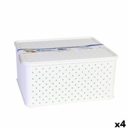 Caja de Almacenaje con Tapa Tontarelli Arianna 33 x 29 x 16 cm (4 Unidades) Blanco 13 L Precio: 37.6899996. SKU: B19KEBDJVR