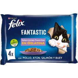 Purina Felix Feline Fantastic Selecciones Favoritas - Comida Húmeda para Gato, 12 Paquetes de 4 Latas de 85 gr Precio: 30.5000003. SKU: B13KSNKD3A