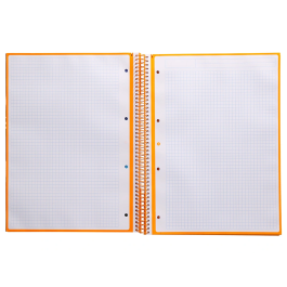 Antartik Cuaderno Espiral A4 Micro Antartik Tapa Forrada 80 Hojas 90gr Cuadro 5mm 1 Banda Mostaza
