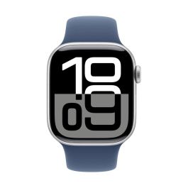 Apple Watch Series 10 GPS + Cellular 42mm Plata Aluminio Correa Deportiva Azul Talla S/M
