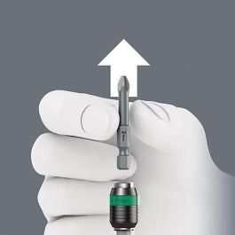 Wera 826 T Bits-Handhalter Rapidaptor Kraftform Turbo, destornillador ergonómico para puntas