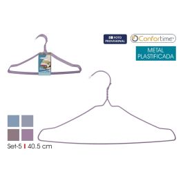 Set de 5 perchas de metal plastificado 40.5 cm - Confortime por Inde (24 Unidades) Precio: 20.9500005. SKU: B15FLSGV3N