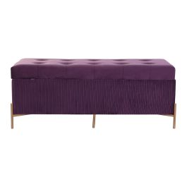 Descalzadora Glam DKD Home Decor Purpura Dorado 43 x 46 x 115 cm