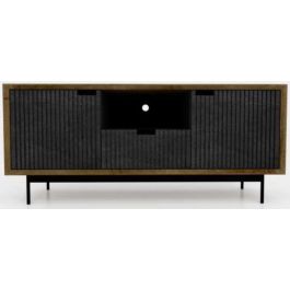 Mueble Tv DKD Home Decor Negro Marron 40 x 55 x 125 cm