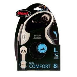 Flexi Cinta Negro 8M L 60 kg Correa para Perros
