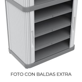 Terry Rolling Space Modular 3 Armario Modular 170 x 59 x 36 cm Gris Interior/Exterior Pies Regulables Puertas Correderas