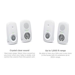 Motorola MOT5055374709993 Monitor de Audio para Bebés AM21 con Alcance 300m, Color Blanco