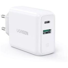 UGREEN 60468 Cargador de Pared Rápido 36W Dual Port USB-A/USB-C, Quick Charge 3.0 & Power Delivery 3.0 Blanco Precio: 42.50000007. SKU: B1FQGBDW6N