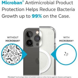 Speck Presidio Perfect Clear Funda MagSafe Transparente para iPhone 14 Pro Max con Protección Caídas 4m y Antimicrobiana