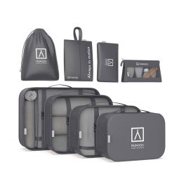 Numada Organizador de Maleta Gris Oscuro 8 Piezas Impermeable Multiusos Cremallera Doble Cursor Rejilla Visibilidad Precio: 19.49999942. SKU: B19ZYKQCQG