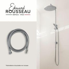 ROUSSEAU ROU3047404204846 Manguera de ducha 1,75m con tuerca metálica anti-torsión, engarces de seguridad, acero inoxidable cromado