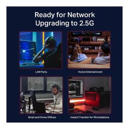 TP-Link TL-SG108-M2 Switch de escritorio 8 Puertos 2.5G Gigabit, 40 Gbps, Sin Ventilador, Plug & Play, Carcasa Metálica