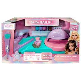 Wow Generation Estudio de Uñas y Salón de Manicura con Lámpara de Secado, Lápiz Mágico de Purpurina y Estampador