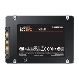 Samsung MZ-77E500B/EU Disco SSD 870 EVO 500GB SATA III 2.5" - Velocidad Lectura 560MB/s Escritura 530MB/s, 5 años garantía Samsung MZ-77E500B/EU Disco SSD 870 EVO 500GB SATA III 2.5" - Velocidad Lectura 560MB/s Escritura 530MB/s, 5 años garantía