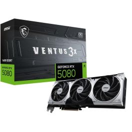 MSI VENTUS GEFORCE RTX 5080 16G 3X OC PLUS tarjeta gráfica NVIDIA 16 GB GDDR7 Precio: 1501.50000011. SKU: B1BGAP4EQ3