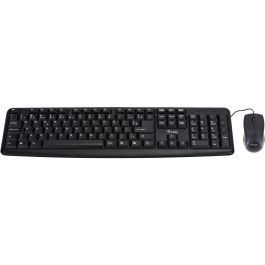EQUIP Teclado + Ratón Combo con Cable, Negro (portugués)