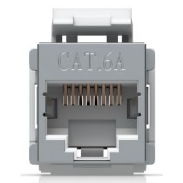 Ubiquiti Acoplador Keystone Cat6A Pass-through para Cables Ethernet Pre-terminados, Conector de Acero Inoxidable - Pack de 12